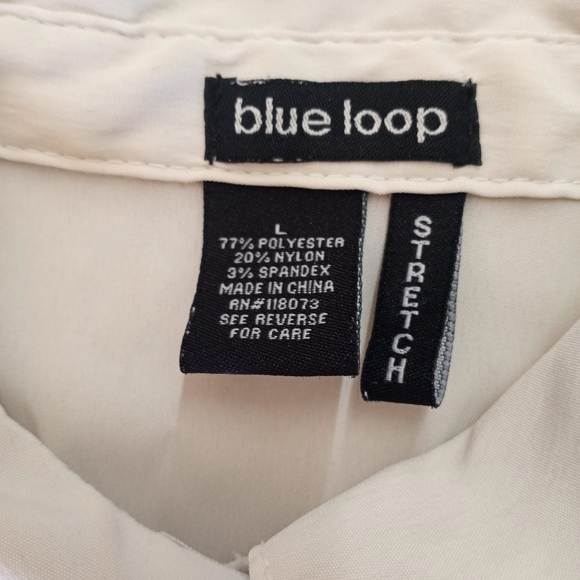 Blue Loop Women Shirt Buttom-Up Utility Blouse - Picture 3 of 4